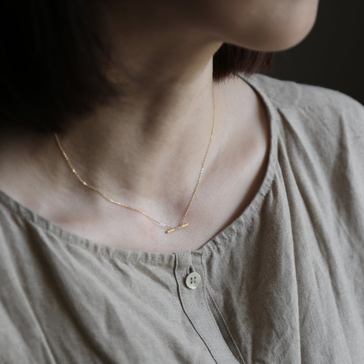 Bar / Five Diamond Necklace