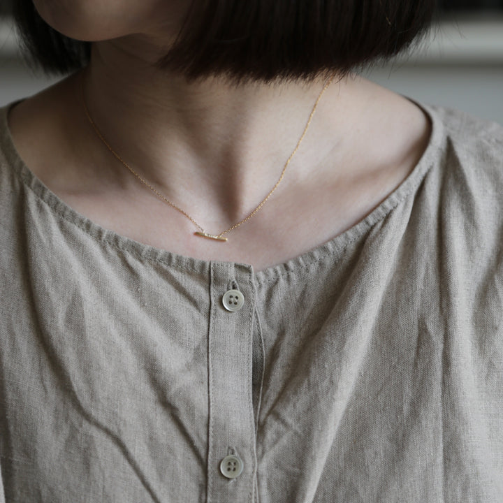 Bar / Five Diamond Necklace