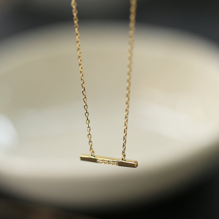 Bar / Five Diamond Necklace