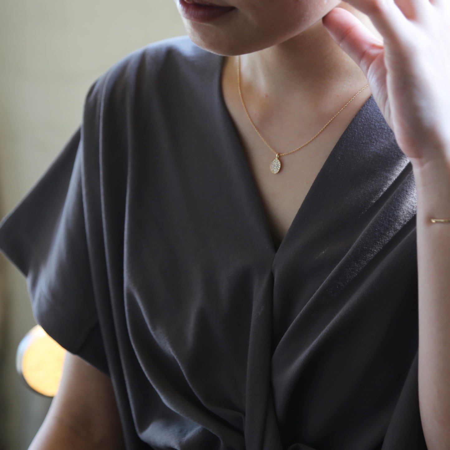 Oval Pave Necklace