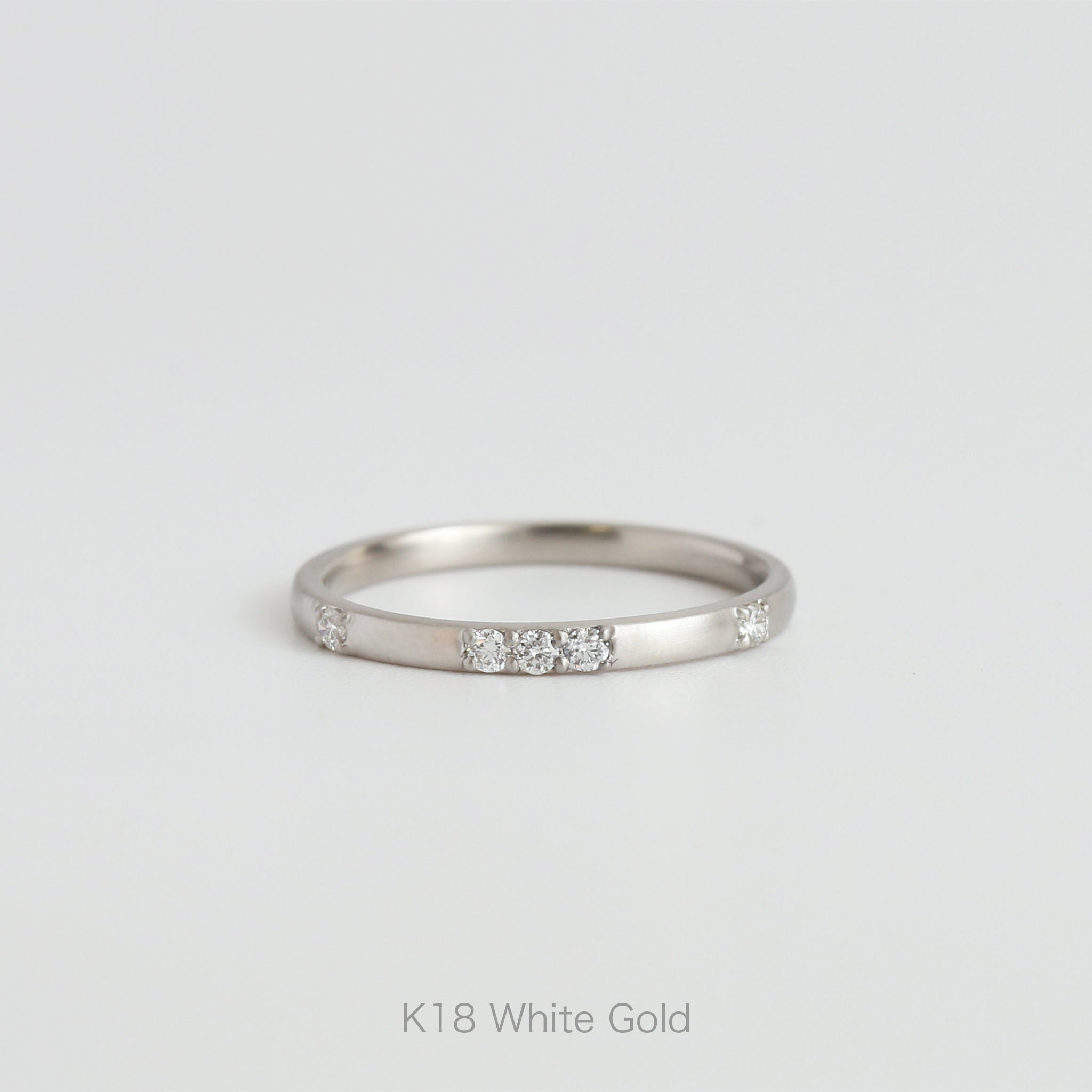 k18 ダイヤ取り巻き　リング　11号 K18 MINAMO-Flower- 6mm ダイヤモンド 取り巻き リング