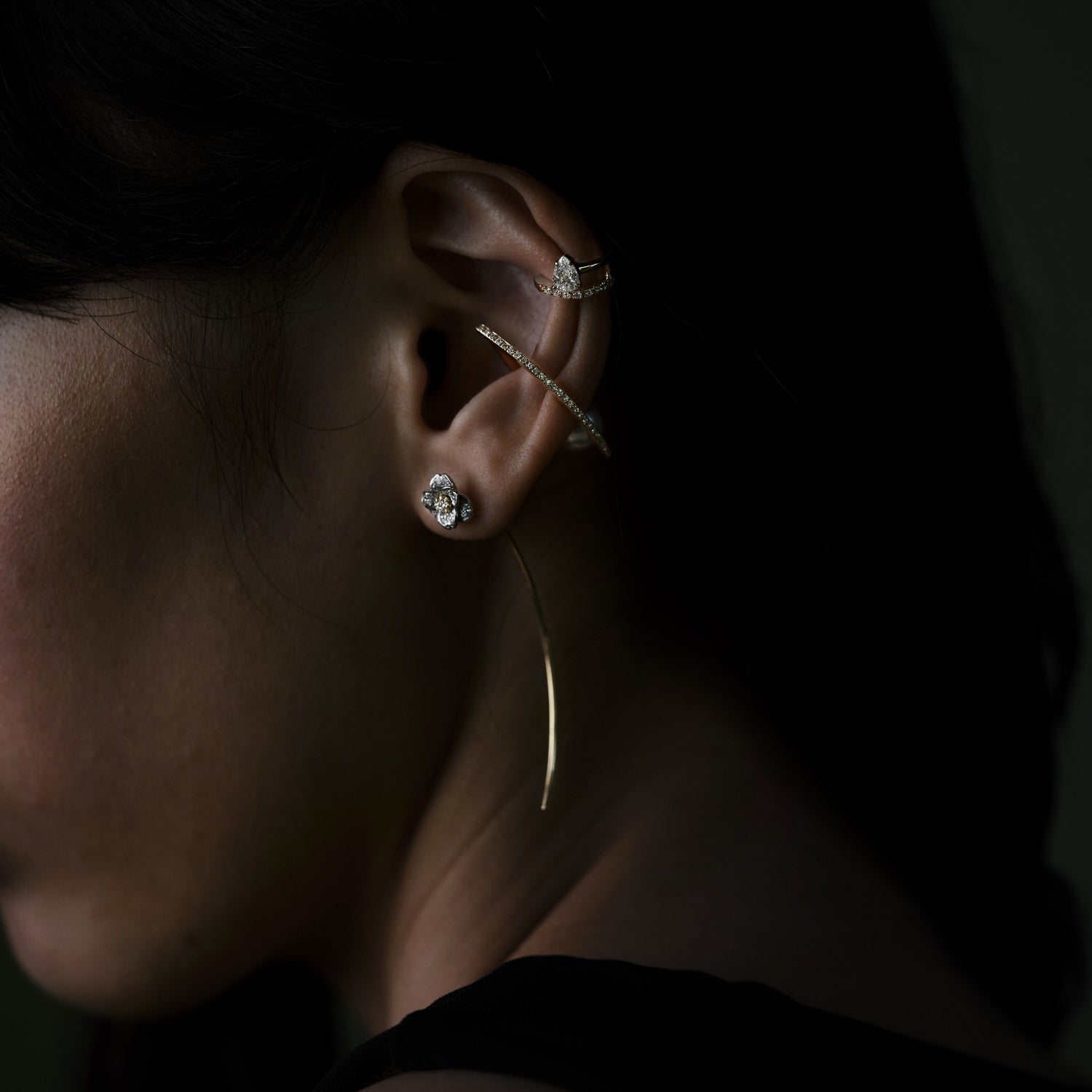 Orderly Line | Diamond Ear Band