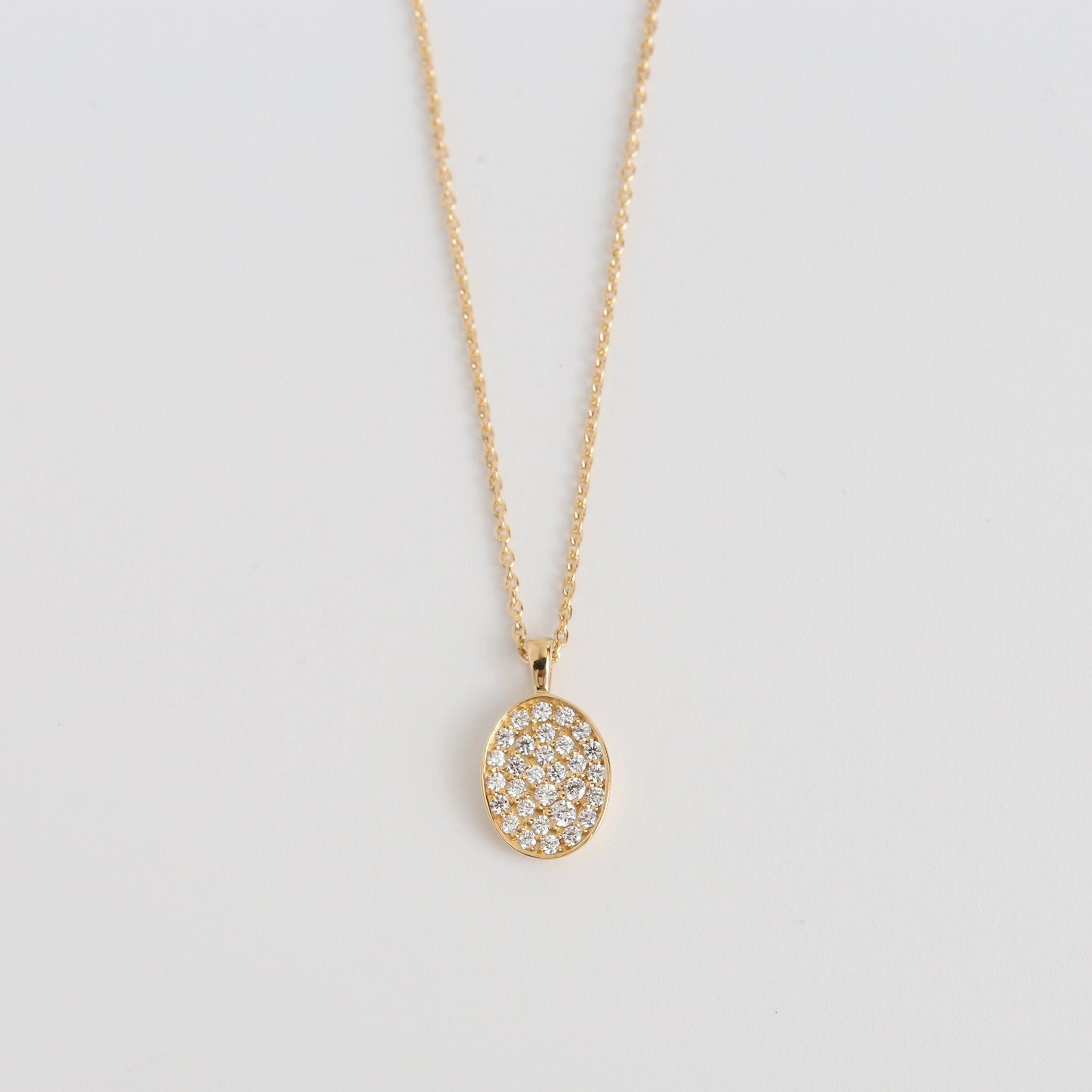 Oval Pave Necklace – Avaron STANDARD JEWELRY