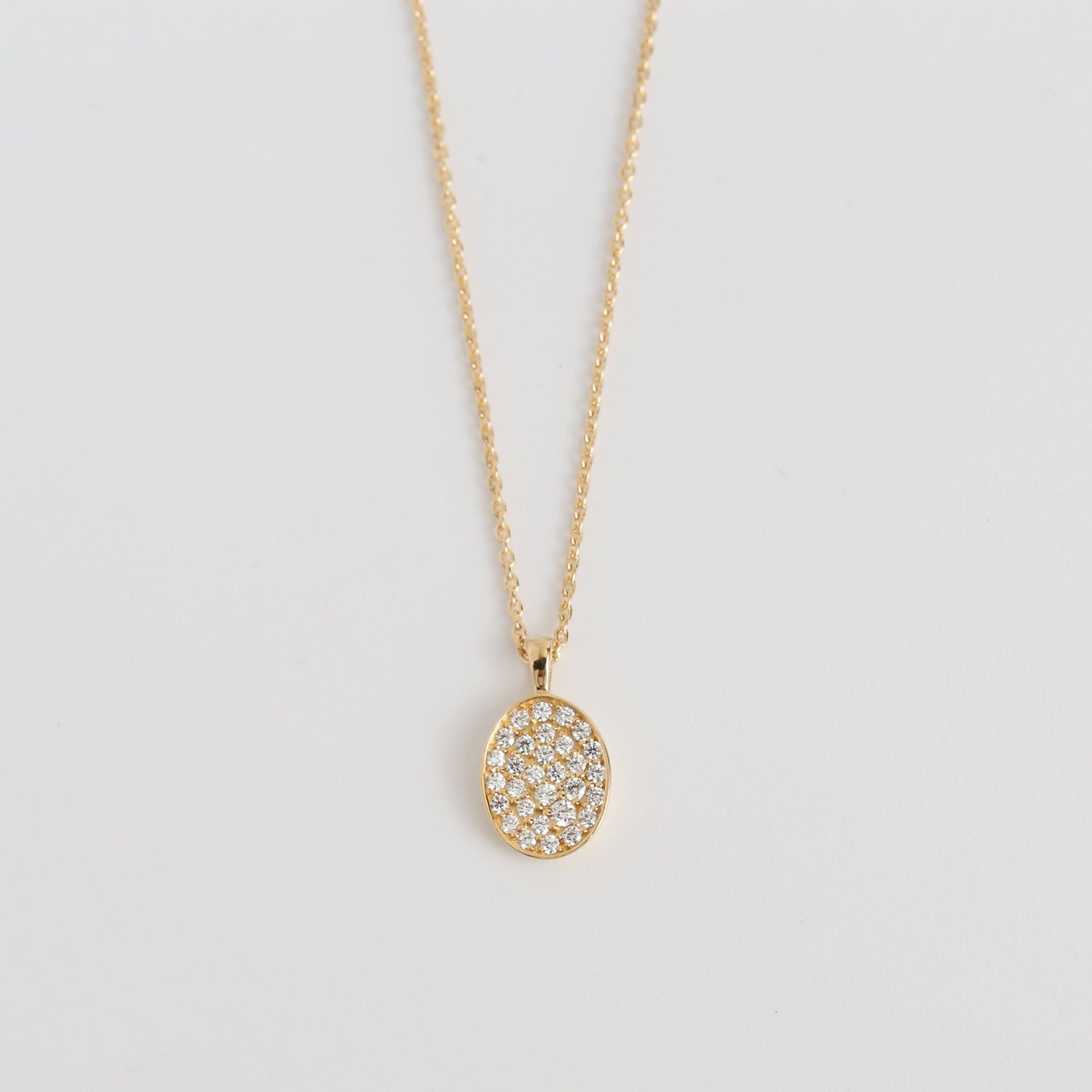 Oval Pave Necklace