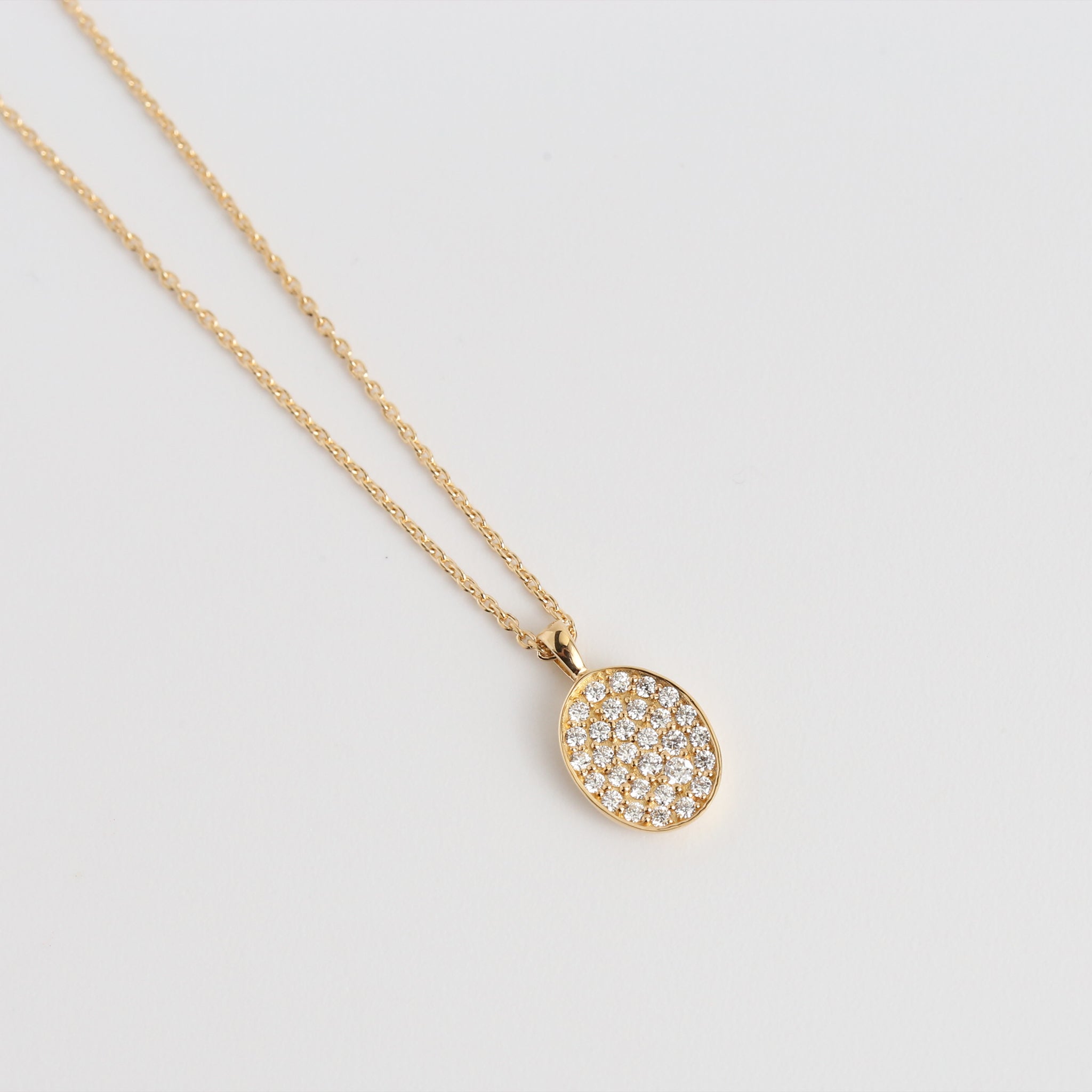 Oval Pave Necklace – Avaron STANDARD JEWELRY