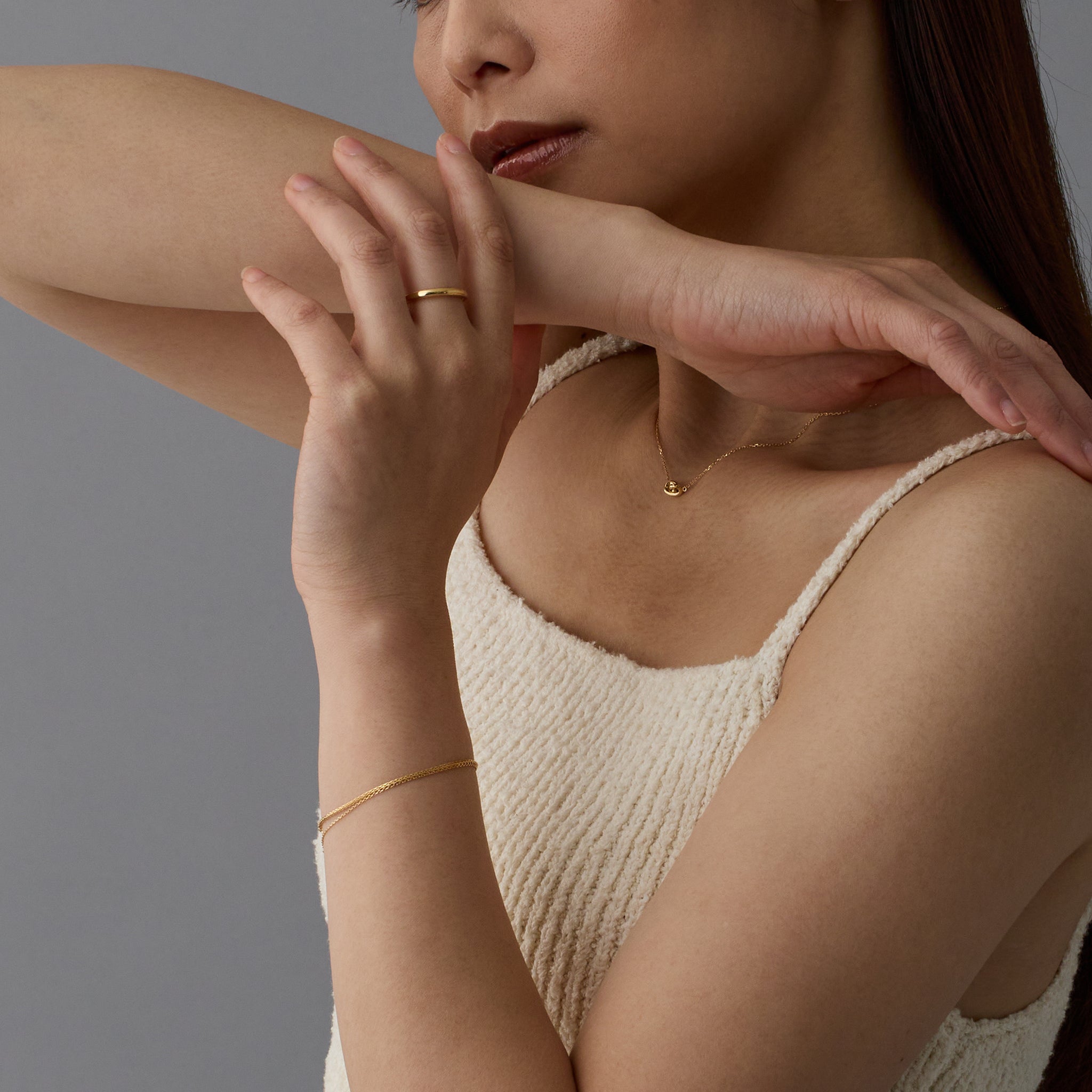 AVARON Broad Ring K18 6.5号 Avaron つち目 リング レディース 指輪 K10 K18 Pt900 ゴールド