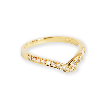 Baguette cut Diamond Ribbon Ring