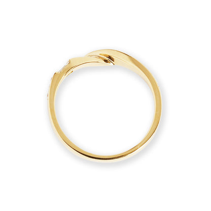Baguette cut Diamond Ribbon Ring