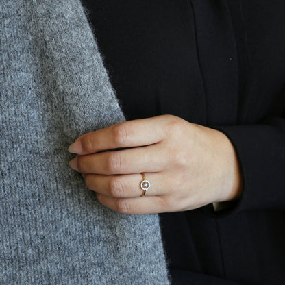 Float Ring / Rose cut Diamond