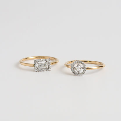 Float Ring / Rose cut Diamond