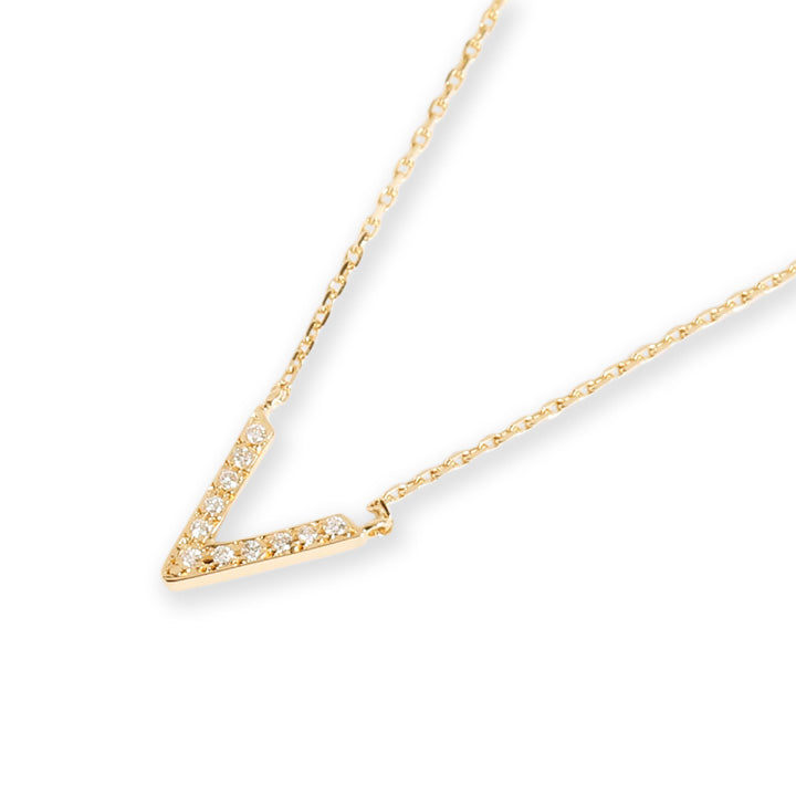 V Line Diamond Necklace / 11stone